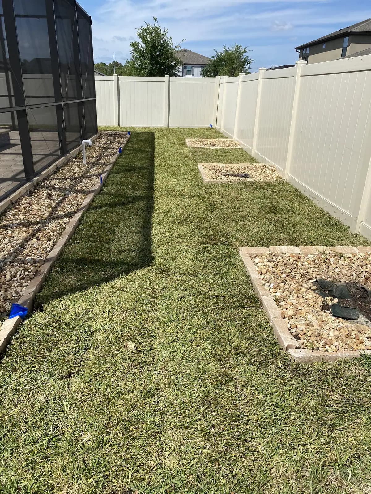 Sod-X sod laid tight across a newly prepared Florida yard